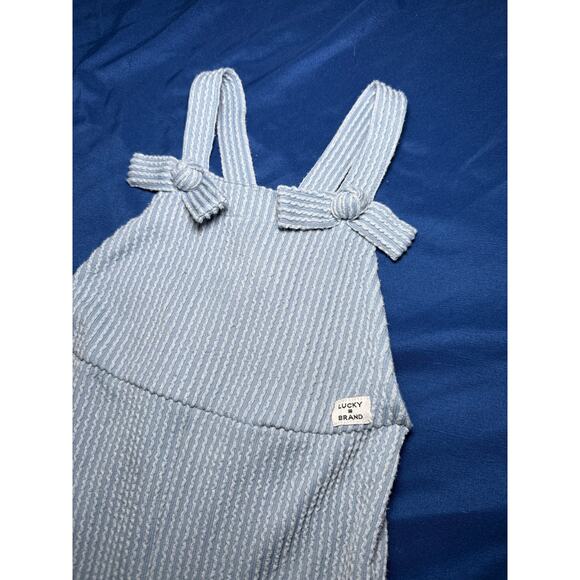 Lucky Brand striped bell bottom jumpsuit baby girls 18 months boho chic hippie - Picture 2 of 6